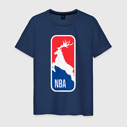 Футболка хлопковая мужская NBA - Bucks, цвет: тёмно-синий