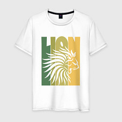 Футболка хлопковая мужская Jamaica Lion, цвет: белый