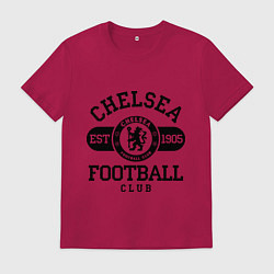 Футболка хлопковая мужская Chelsea Football Club, цвет: маджента
