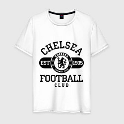 Футболка хлопковая мужская Chelsea Football Club, цвет: белый