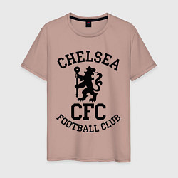 Футболка хлопковая мужская Chelsea CFC, цвет: пыльно-розовый