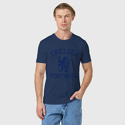 Футболка хлопковая мужская Chelsea FC: Lion, цвет: тёмно-синий — фото 2