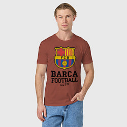 Футболка хлопковая мужская Barcelona Football Club, цвет: кирпичный — фото 2