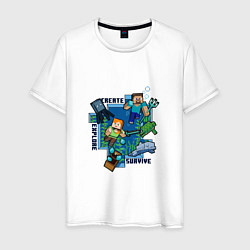Мужская футболка Майнкрафт Под водой
