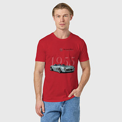Футболка хлопковая мужская Mercedes Benz Gullwing Speedster Skylik, цвет: красный — фото 2