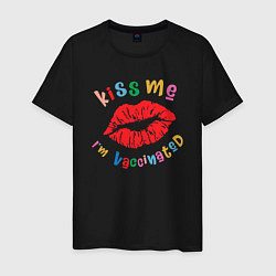 Мужская футболка Поцелуй - Я Вакцинирован