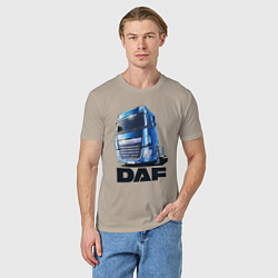Футболка хлопковая мужская Daf Truck, цвет: миндальный — фото 2