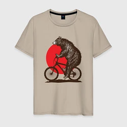 Мужская футболка Медведь на велосиеде