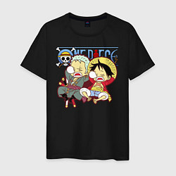 Мужская футболка Малыши Зоро и Луффи One Piece