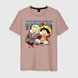 Мужская футболка Малыши Зоро и Луффи One Piece