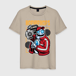 Мужская футболка Робот с магнитофоном