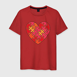Мужская футболка Аутизм Пазл из сердца