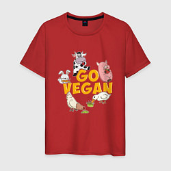 Мужская футболка Go Vegan