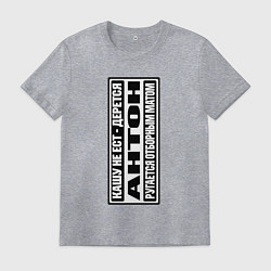 Футболка хлопковая мужская Антон, цвет: меланж