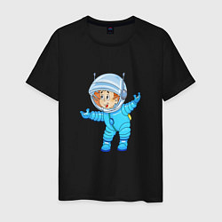 Мужская футболка Счастливый космонавт