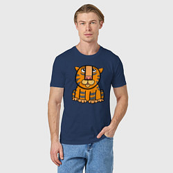 Футболка хлопковая мужская Funny Tiger, цвет: тёмно-синий — фото 2