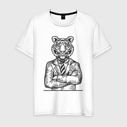 Мужская футболка Модный Тигр