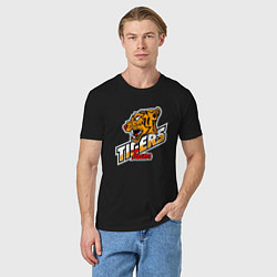 Футболка хлопковая мужская Team Tigers, цвет: черный — фото 2