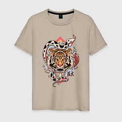 Мужская футболка Тигр и Змея