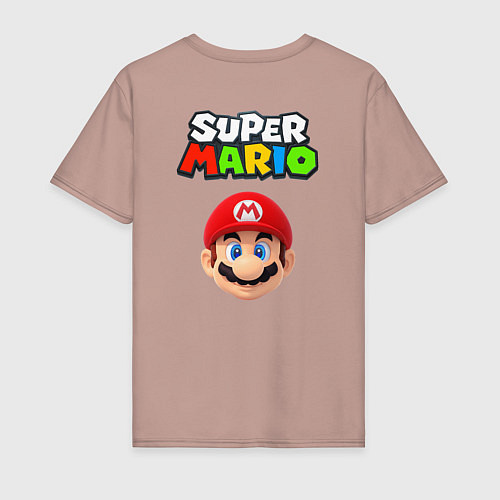Мужская футболка Mario hit / Пыльно-розовый – фото 2