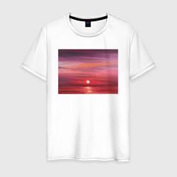 Мужская футболка Сочный закат на море