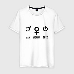 Мужская футболка MAN WOMAN GEEK