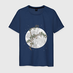 Мужская футболка Дерево под луной в китайском стиле
