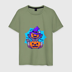 Мужская футболка 2 Тыквы Хэллоуин