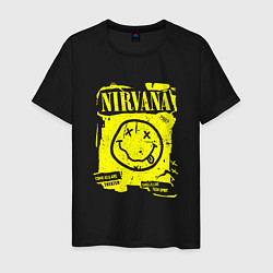 Футболка хлопковая мужская Smells Like Teen Spirit, Nirvana, цвет: черный