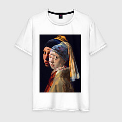 Мужская футболка Ян Вермеер, Девушка с жемчужной сережкой