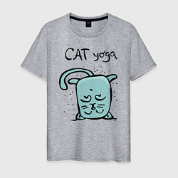 Мужская футболка Кот и йога