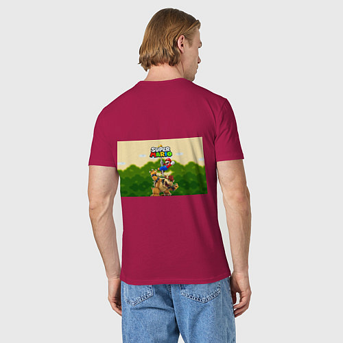 Мужская футболка Mario Coins / Маджента – фото 4