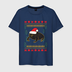 Мужская футболка Рождественский свитер Жаба