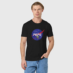 Футболка хлопковая мужская Pepe Pepe space Nasa, цвет: черный — фото 2