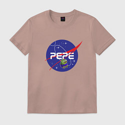Футболка хлопковая мужская Pepe Pepe space Nasa, цвет: пыльно-розовый