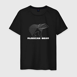 Мужская футболка Russian bear русский медведь