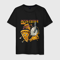 Футболка хлопковая мужская Pizza Cutter Terror, цвет: черный