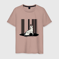 Мужская футболка Штрих код королевы кошка