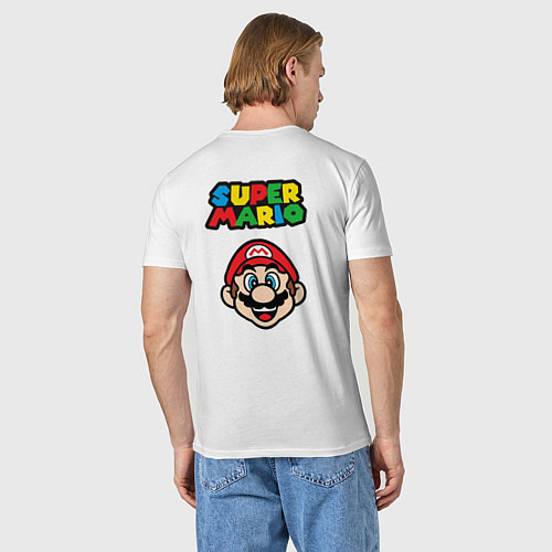 Мужская футболка Mario bros 3 / Белый – фото 4