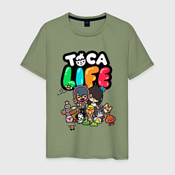 Футболка хлопковая мужская Toca Life, цвет: авокадо