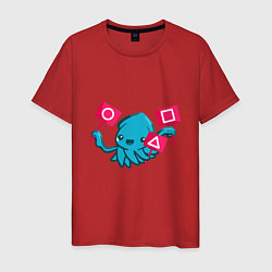 Футболка хлопковая мужская Blue Squid, цвет: красный