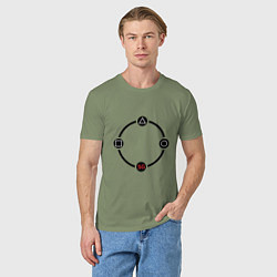 Футболка хлопковая мужская Squid Game Circle, цвет: авокадо — фото 2