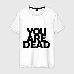 Футболка хлопковая мужская DayZ: You are Dead, цвет: белый