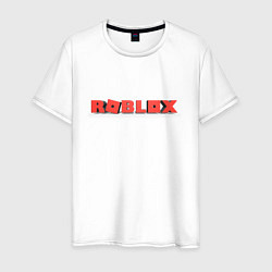 Мужская футболка Roblox logo red роблокс логотип красный