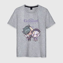 Мужская футболка Genshin Impact mini KaeyaQi Qi
