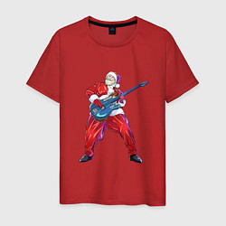 Мужская футболка Санта гитарист