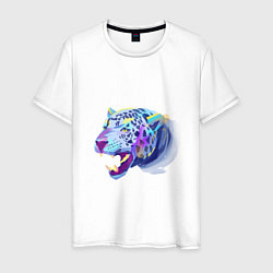 Мужская футболка Неоновый леопард