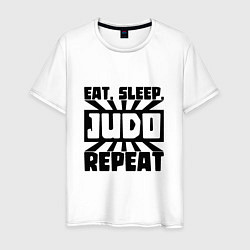 Мужская футболка Eat, Sleep, Judo, Repeat