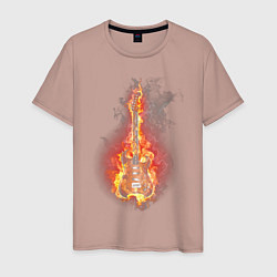 Мужская футболка Burning guitar