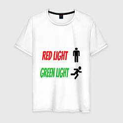 Мужская футболка Red, Green Light